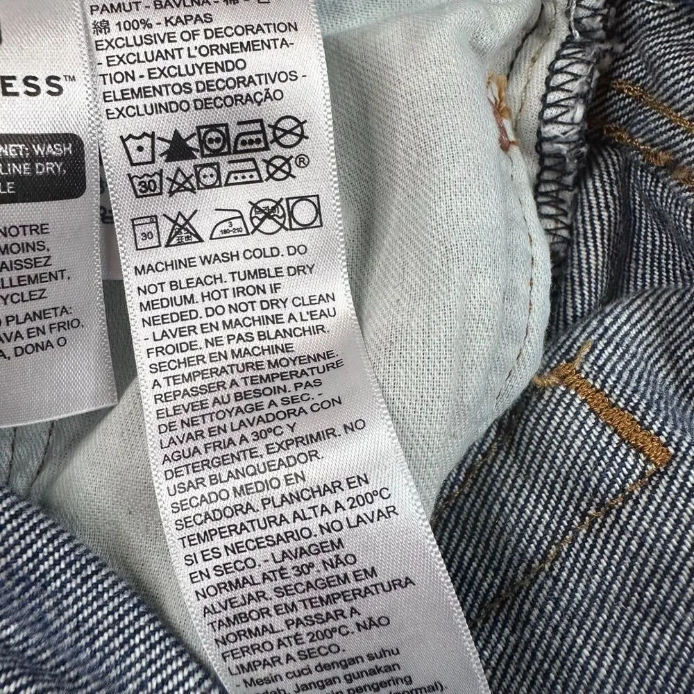 Levi’s 501 Jeans 36x33 Dark Wash Straight Leg Button Fly Altered